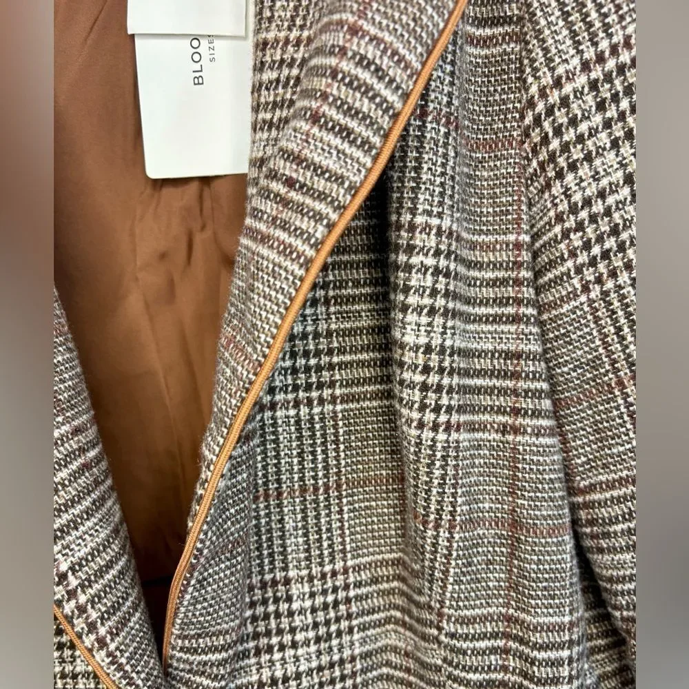 BloomChic UK Classic Checkered Blazer 12